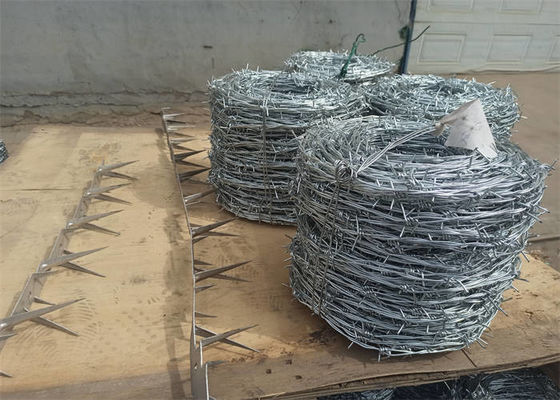 PVC پوشش داده شده سیم بوب دو رشته گالوانیزه شده سیم بوب رنگ نقره ای