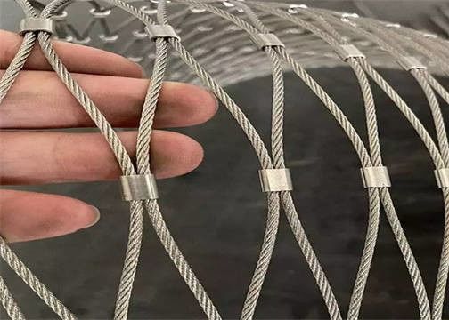 316 شبکه طناب فولاد ضد زنگ نوع گره دار شبکه فولاد معماری